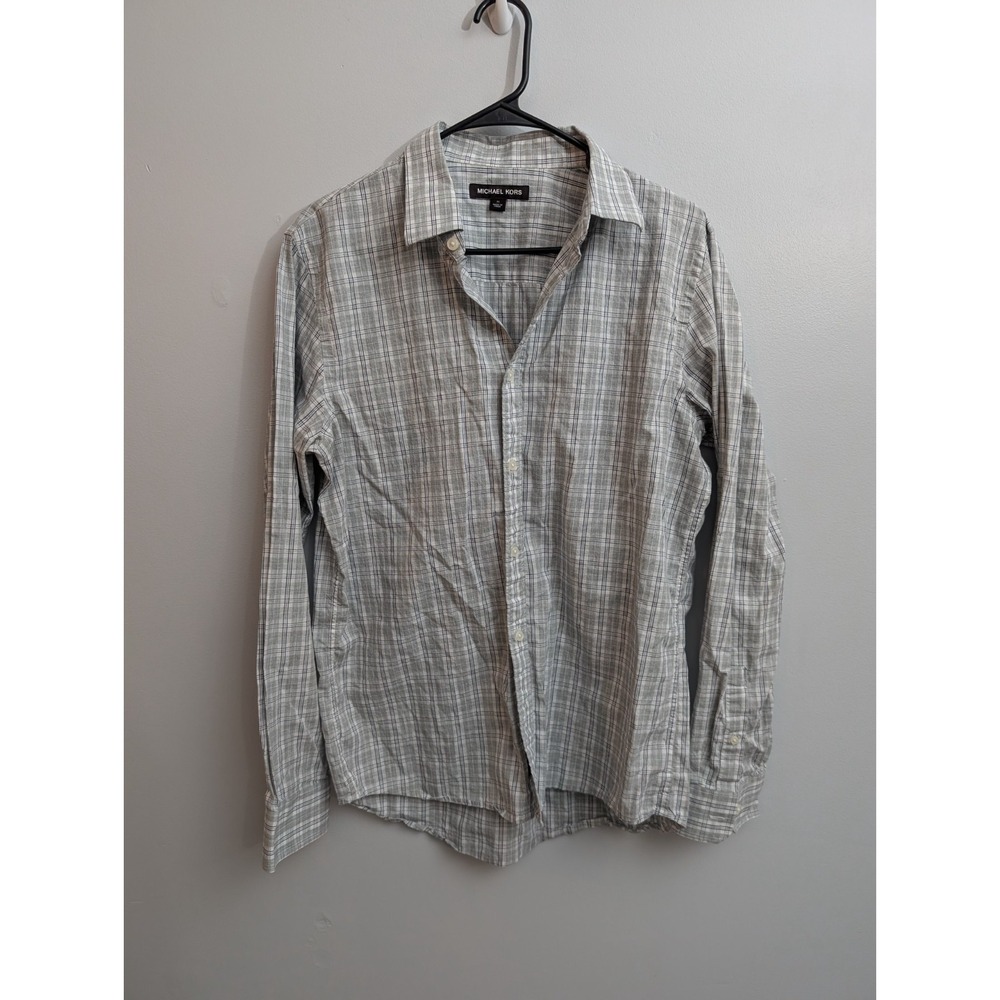 A1 Michael Kors Mens Button Up, Long Sleeve Shirt...Size M